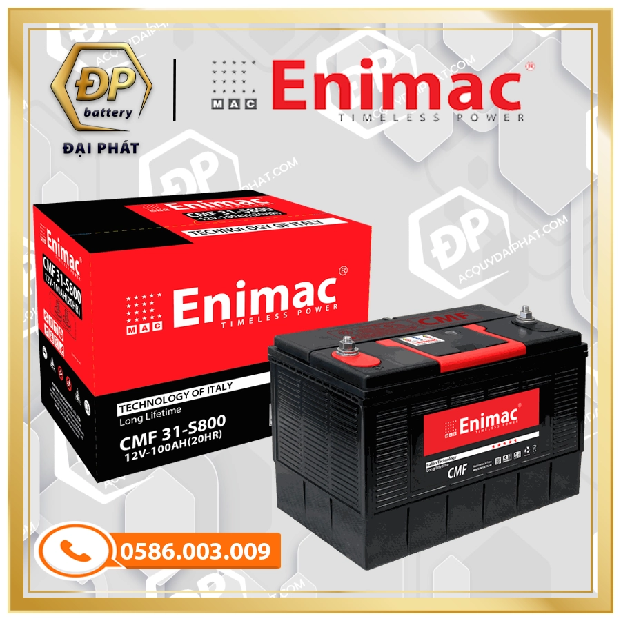 Ắc Quy ENIMAC CMF 31S800 (12V-100Ah Cọc Vít)